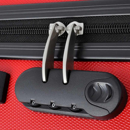 Three Piece Hardcase Trolley Set Red 45.5/55/66 cm