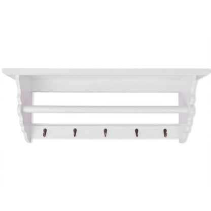 242644 vidaXL Coat Rack MDF White Baroque Style