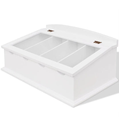 242645 vidaXL Cutlery Tray MDF White Baroque Style