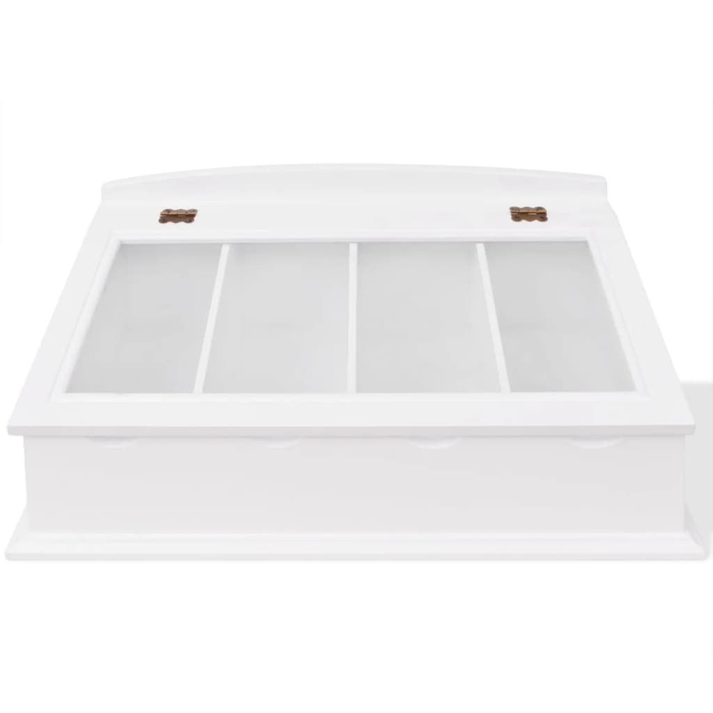 242645 vidaXL Cutlery Tray MDF White Baroque Style