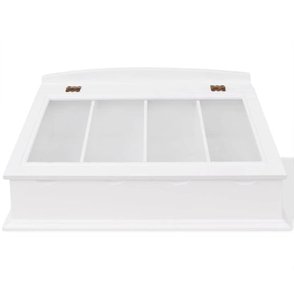 242645 vidaXL Cutlery Tray MDF White Baroque Style