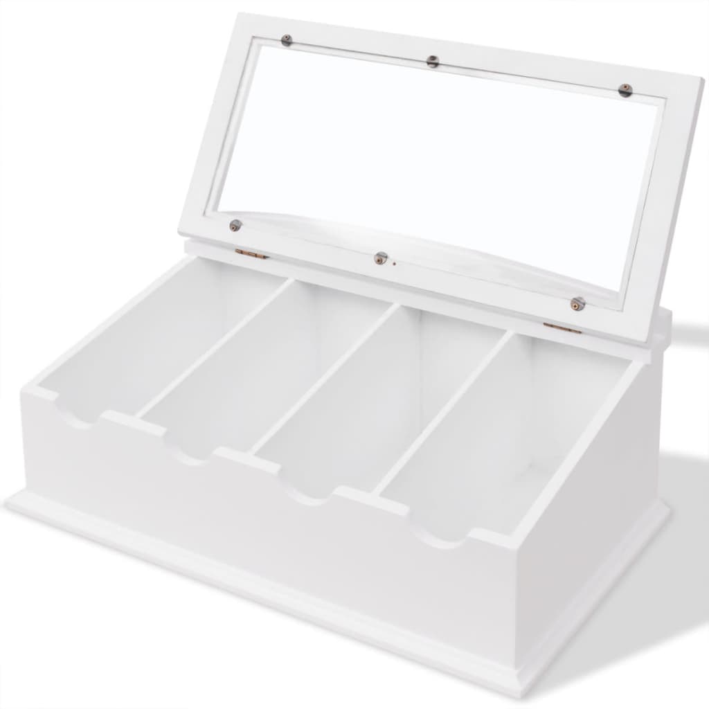 Cutlery Tray MDF White Baroque Style