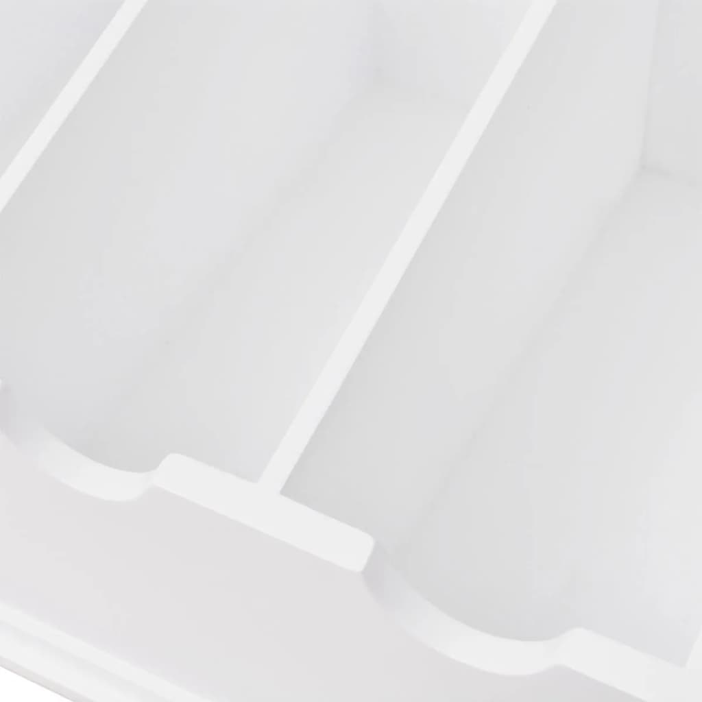242645 vidaXL Cutlery Tray MDF White Baroque Style