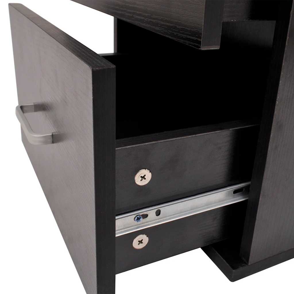 11 Piece Bathroom Furniture Set with Basin with Tap Black