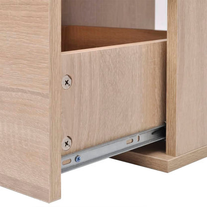 Nine Piece Bathroom Furniture Set with Basin with Tap Beige