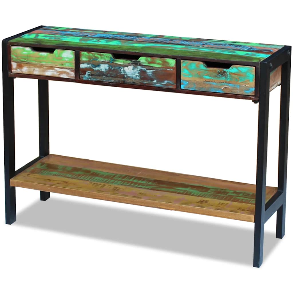 243273 vidaXL Sideboard 3 Drawers Solid Reclaimed Wood