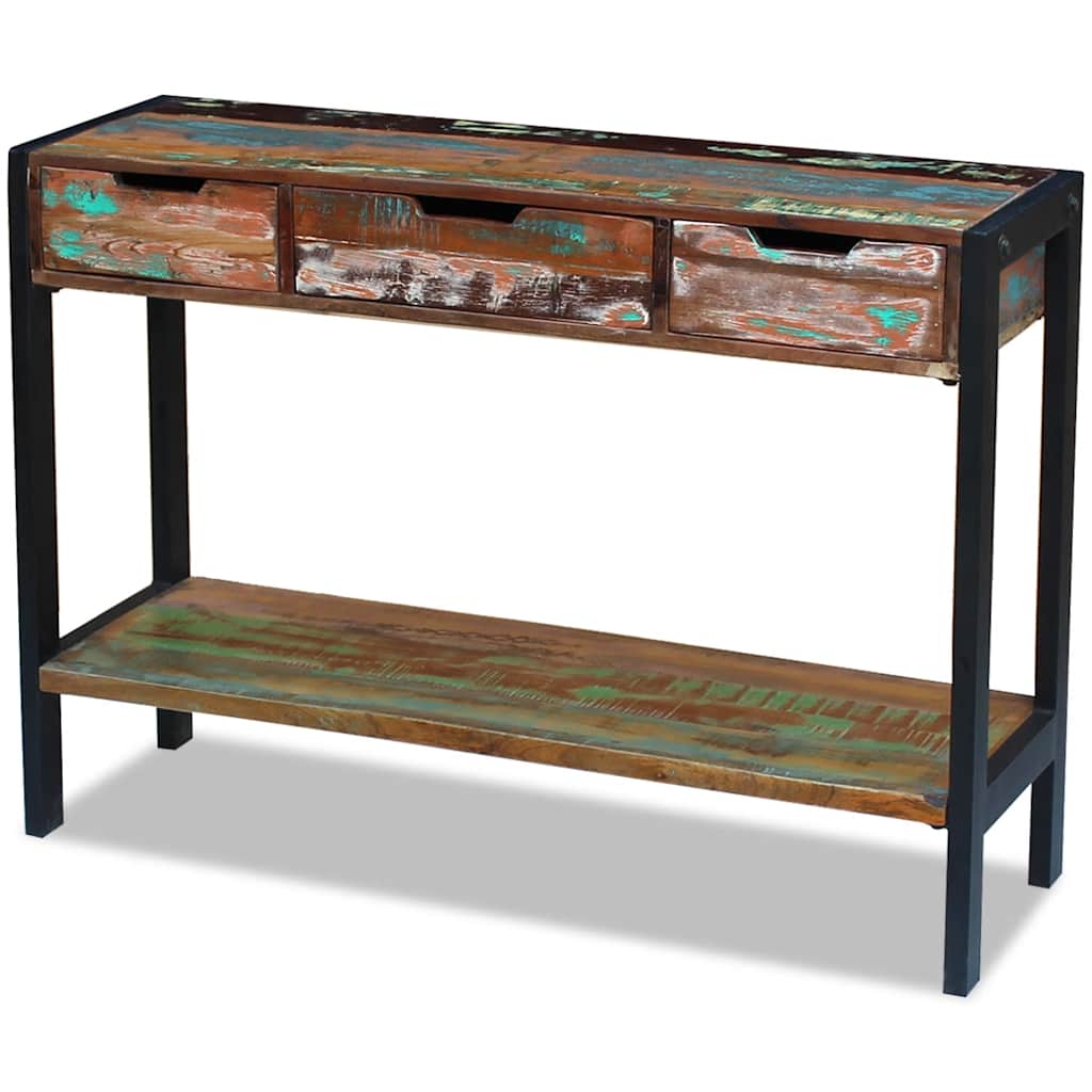 243273 vidaXL Sideboard 3 Drawers Solid Reclaimed Wood