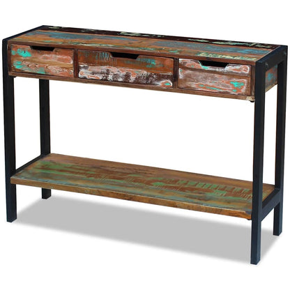 243273 vidaXL Sideboard 3 Drawers Solid Reclaimed Wood