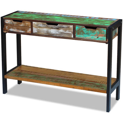 243273 vidaXL Sideboard 3 Drawers Solid Reclaimed Wood