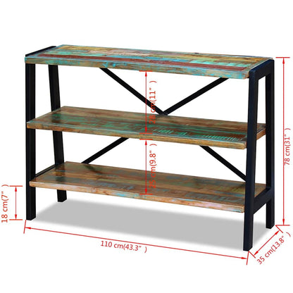 243274 vidaXL Sideboard 3 Shelves Solid Reclaimed Wood