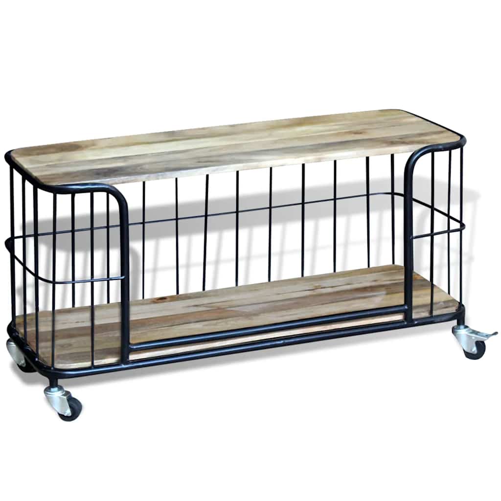 243301 vidaXL TV Cabinet Solid Mango Wood 100x40x45 cm
