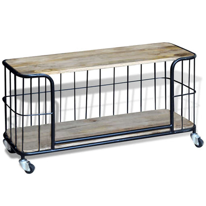 243301 vidaXL TV Cabinet Solid Mango Wood 100x40x45 cm
