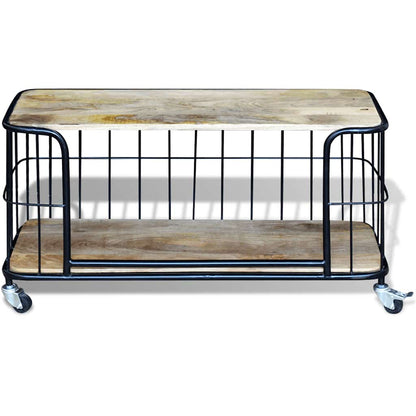 243301 vidaXL TV Cabinet Solid Mango Wood 100x40x45 cm