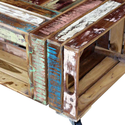 243306 vidaXL Coffee Table Solid Reclaimed Wood 70x70x35 cm