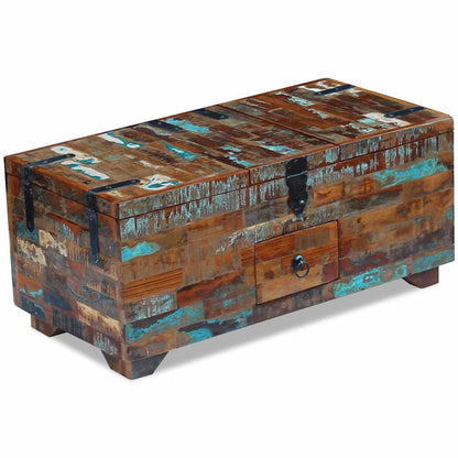 243320 vidaXL Coffee Table Box Chest Solid Reclaimed Wood 80x40x35 cm