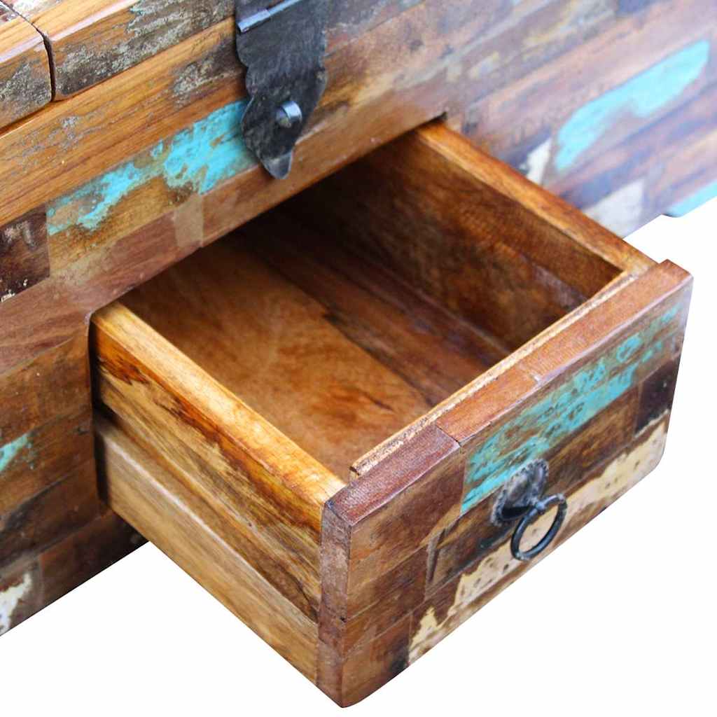 243320 vidaXL Coffee Table Box Chest Solid Reclaimed Wood 80x40x35 cm