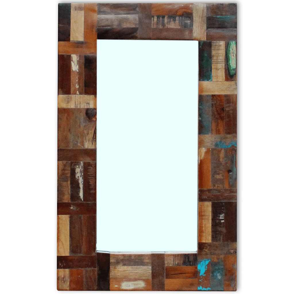 243329 vidaXL Mirror Solid Reclaimed Wood 80x50 cm