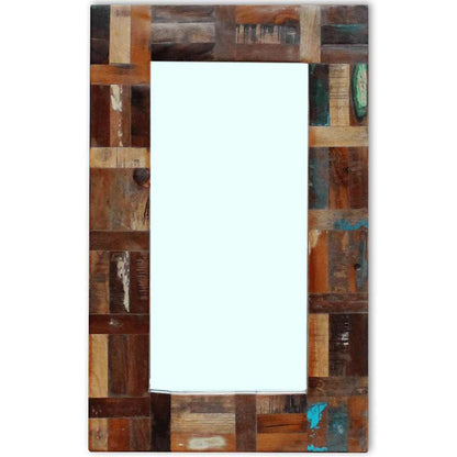 243329 vidaXL Mirror Solid Reclaimed Wood 80x50 cm
