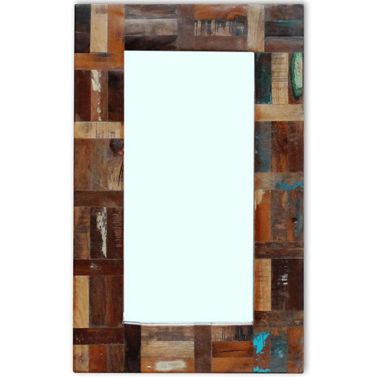 243329 vidaXL Mirror Solid Reclaimed Wood 80x50 cm