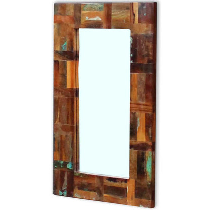 243329 vidaXL Mirror Solid Reclaimed Wood 80x50 cm