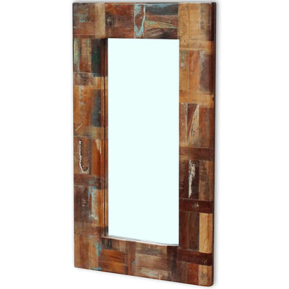 243329 vidaXL Mirror Solid Reclaimed Wood 80x50 cm