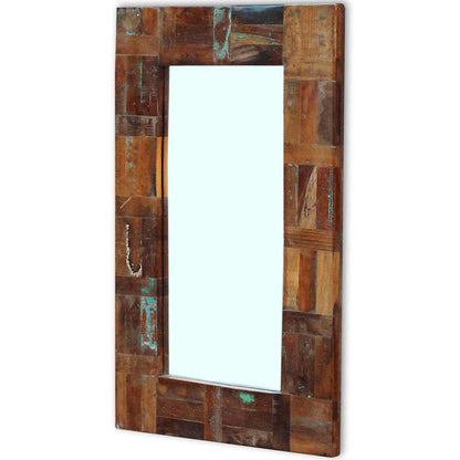 243329 vidaXL Mirror Solid Reclaimed Wood 80x50 cm