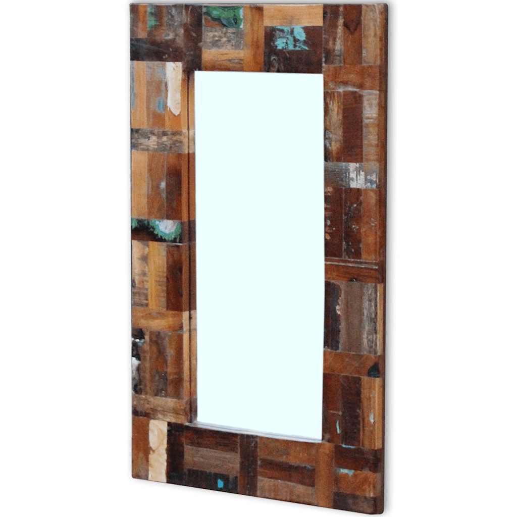 243329 vidaXL Mirror Solid Reclaimed Wood 80x50 cm