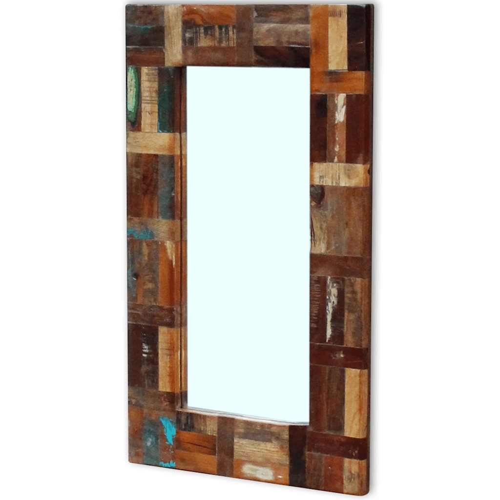 243329 vidaXL Mirror Solid Reclaimed Wood 80x50 cm