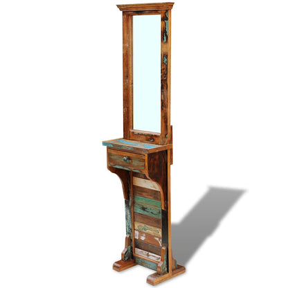243330 vidaXL Hall Mirror Solid Reclaimed Wood 47x23x180 cm