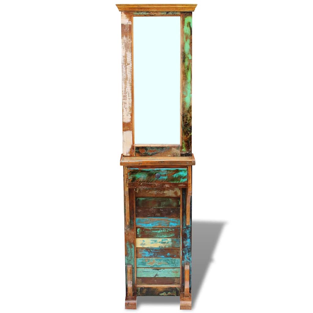 243330 vidaXL Hall Mirror Solid Reclaimed Wood 47x23x180 cm
