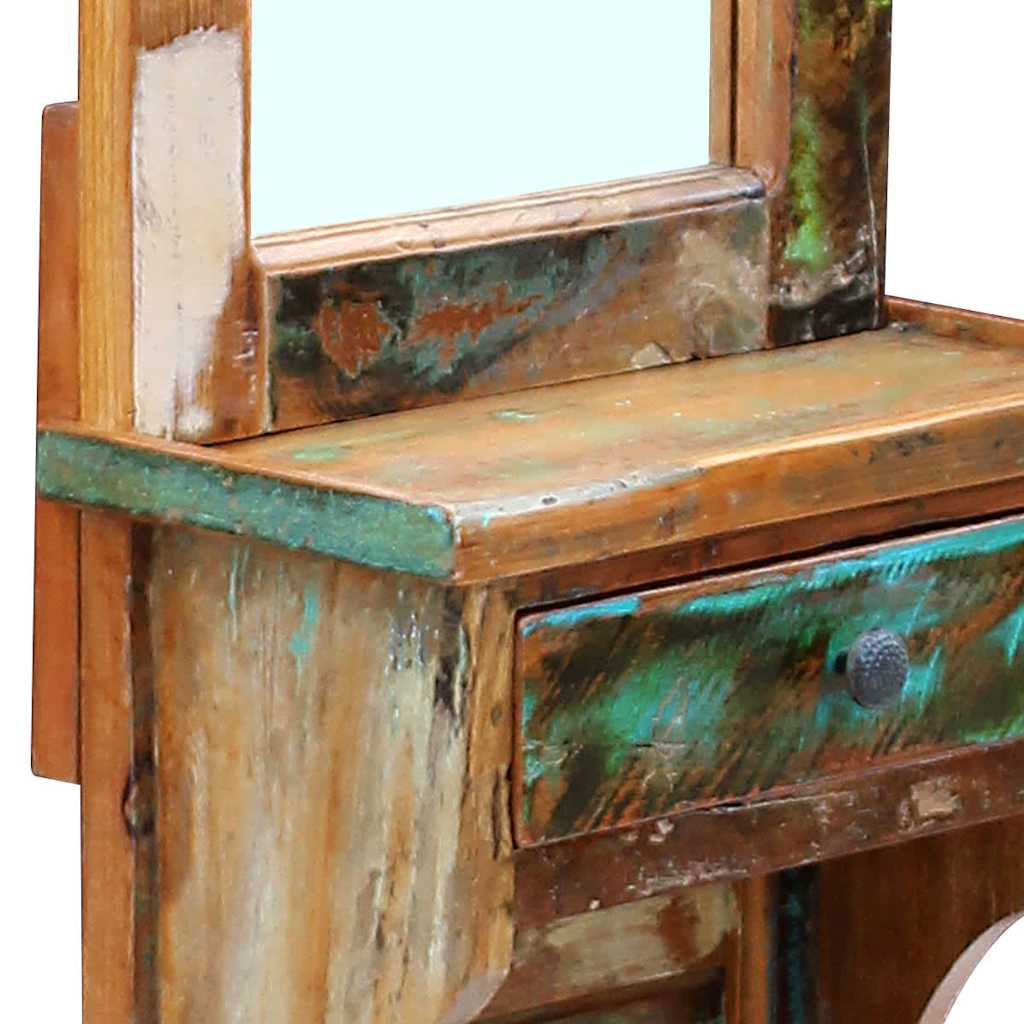 243330 vidaXL Hall Mirror Solid Reclaimed Wood 47x23x180 cm