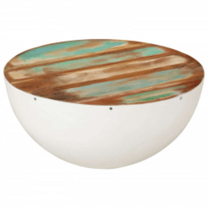 243351 vidaXL Two Piece Bowl Shaped Coffee Table Set Solid Reclaimed Wood