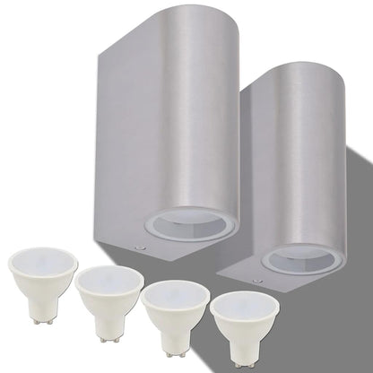 Outdoor LED Wall Lights 2 pcs Round Up/Downwards