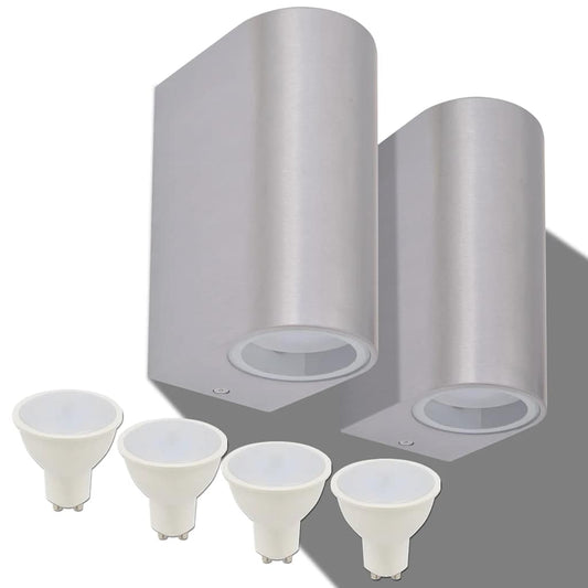 Outdoor LED Wall Lights 2 pcs Round Up/Downwards