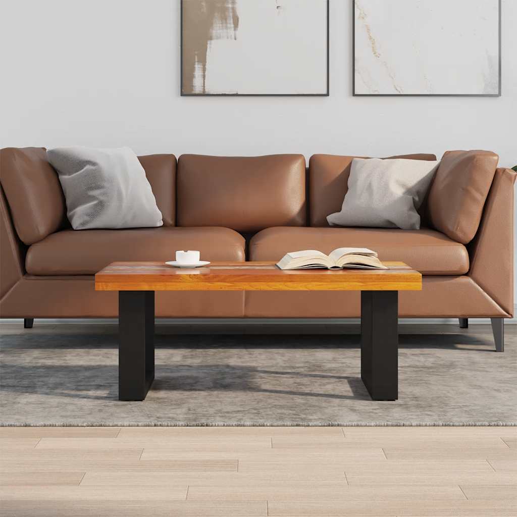 243467 vidaXL Coffee Table Teak Resin 100x50 cm