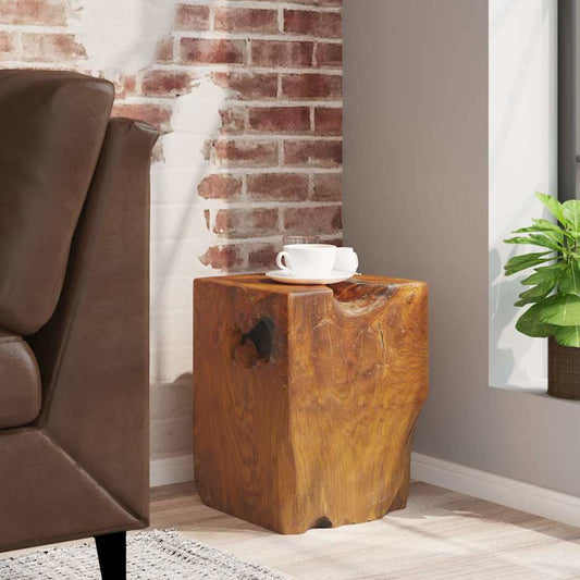 Stool | Brown | Solid teak wood | Medium-sized | Statement Piece | Stool