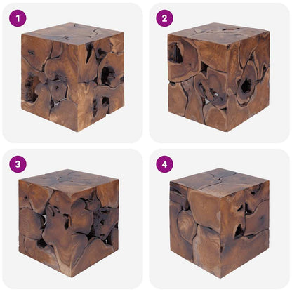 Stool Brown 40x40x45 cm Solid Teak Wood