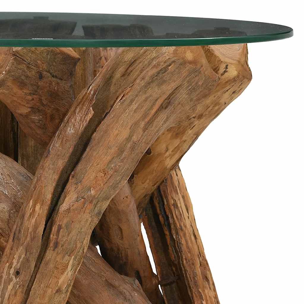 Coffee Table | Brown with a clear glass top