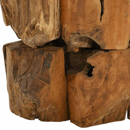 243474 vidaXL Coffee Table Solid Teak Driftwood 60 cm