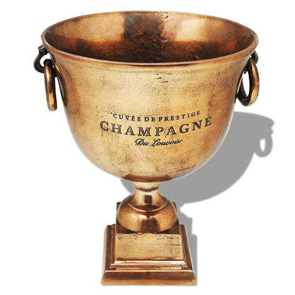 243498 vidaXL Trophy Cup Champagne Cooler Copper Brown