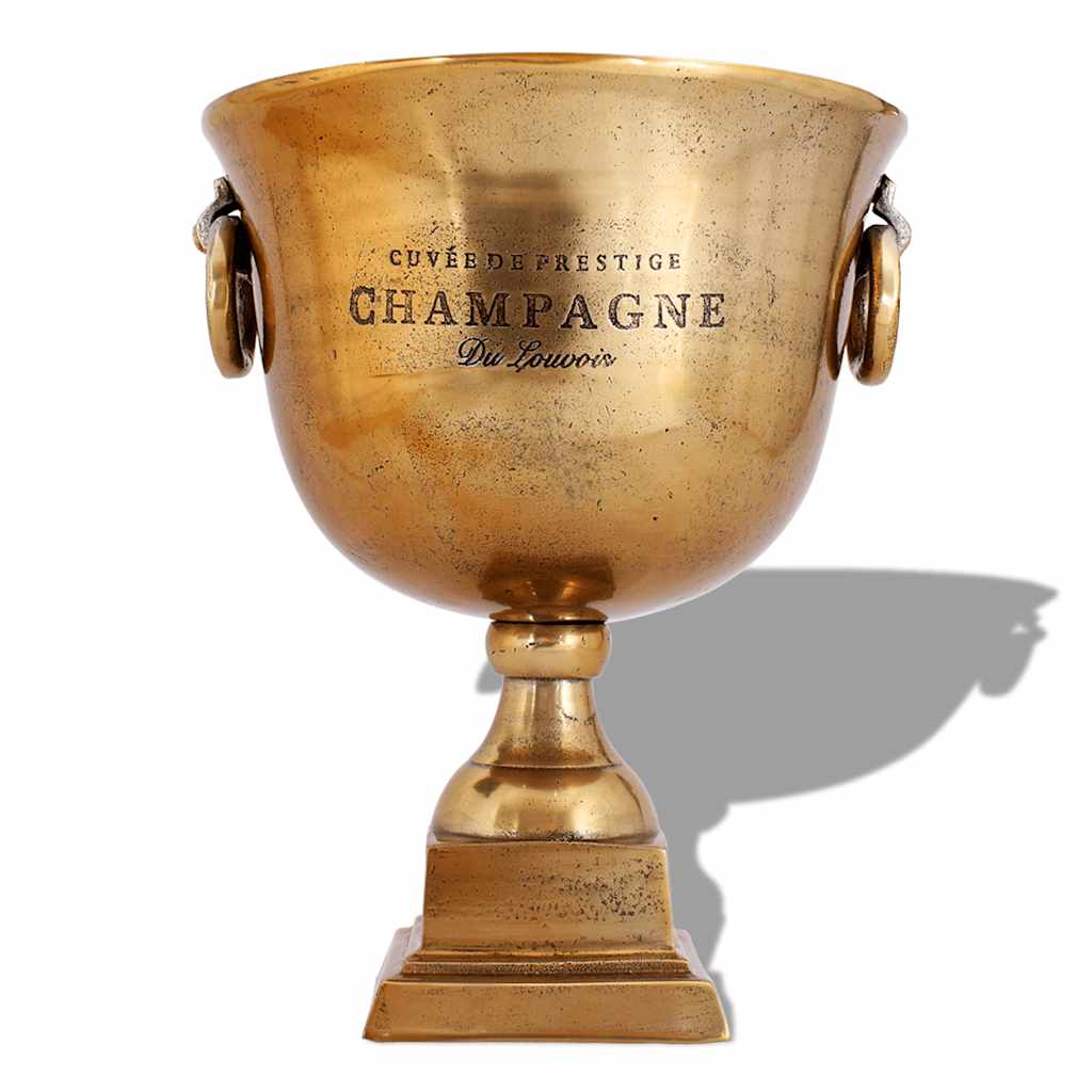 243498 vidaXL Trophy Cup Champagne Cooler Copper Brown