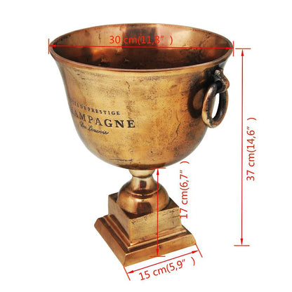 243498 vidaXL Trophy Cup Champagne Cooler Copper Brown