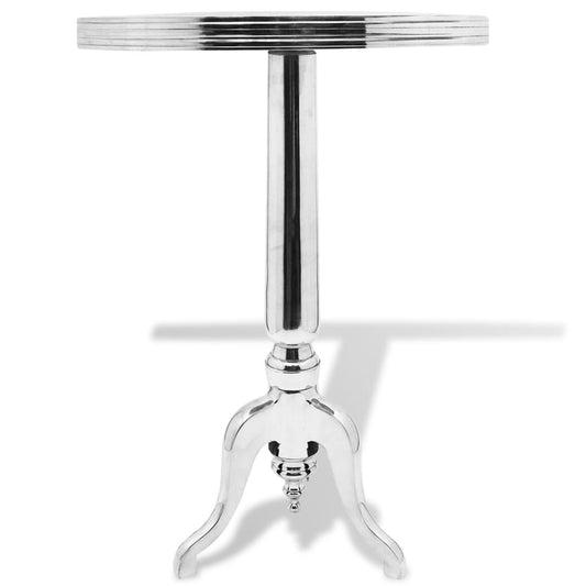 Side Table Round Aluminium Silver
