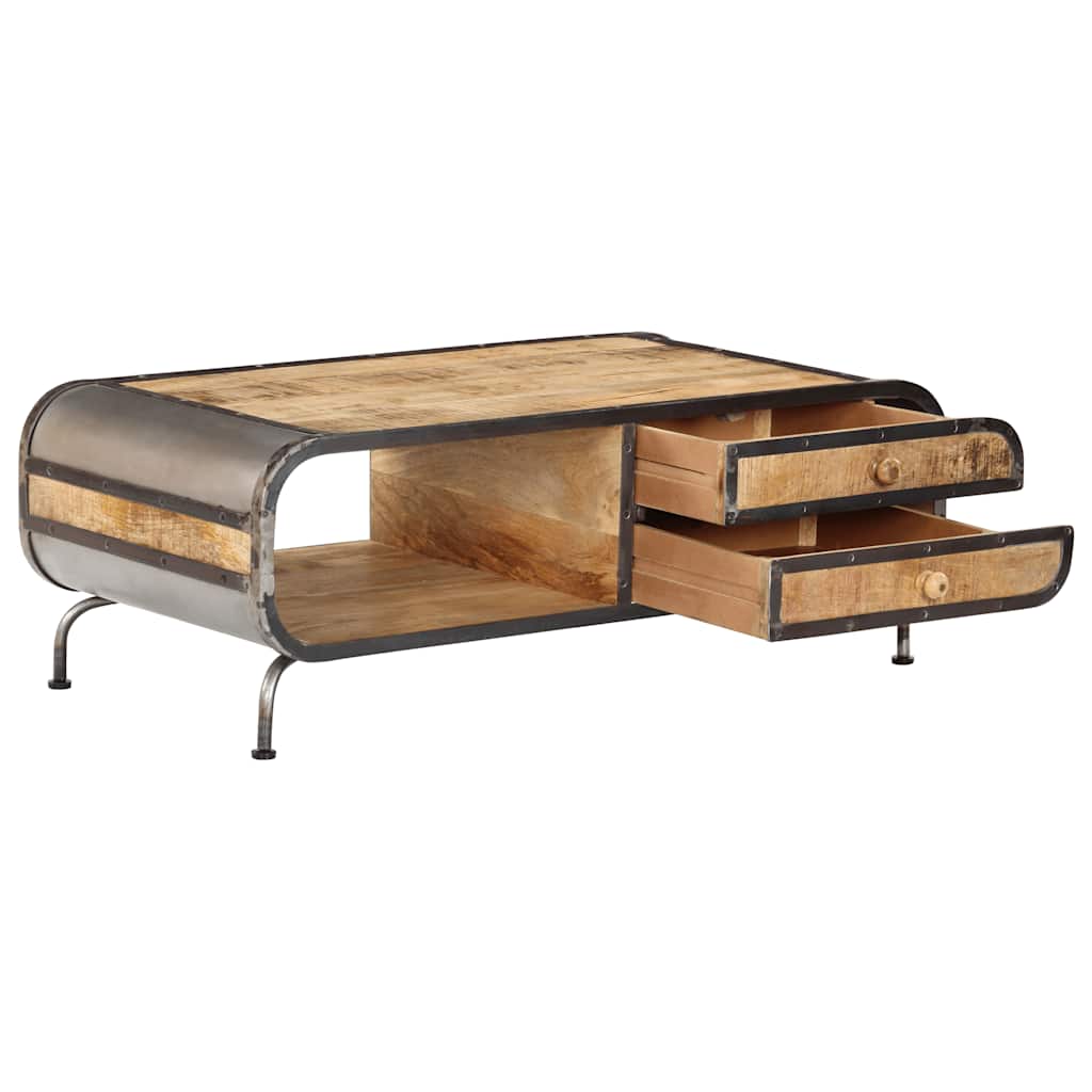 247804 vidaXL Coffee Table 100x50x35 cm Solid Mango Wood