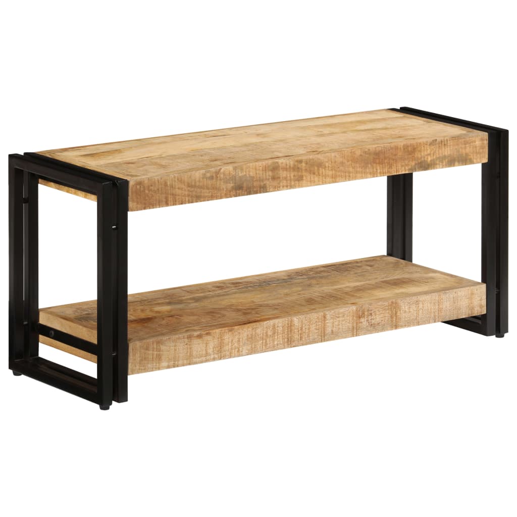 Tv Stand | Natural wood | Solid Mango Wood and Powder-Coated Iron