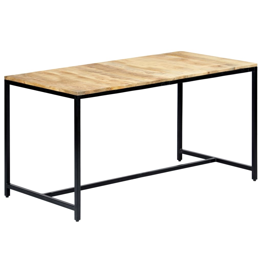Dining Table 140x70x75 cm Solid Rough Mango Wood