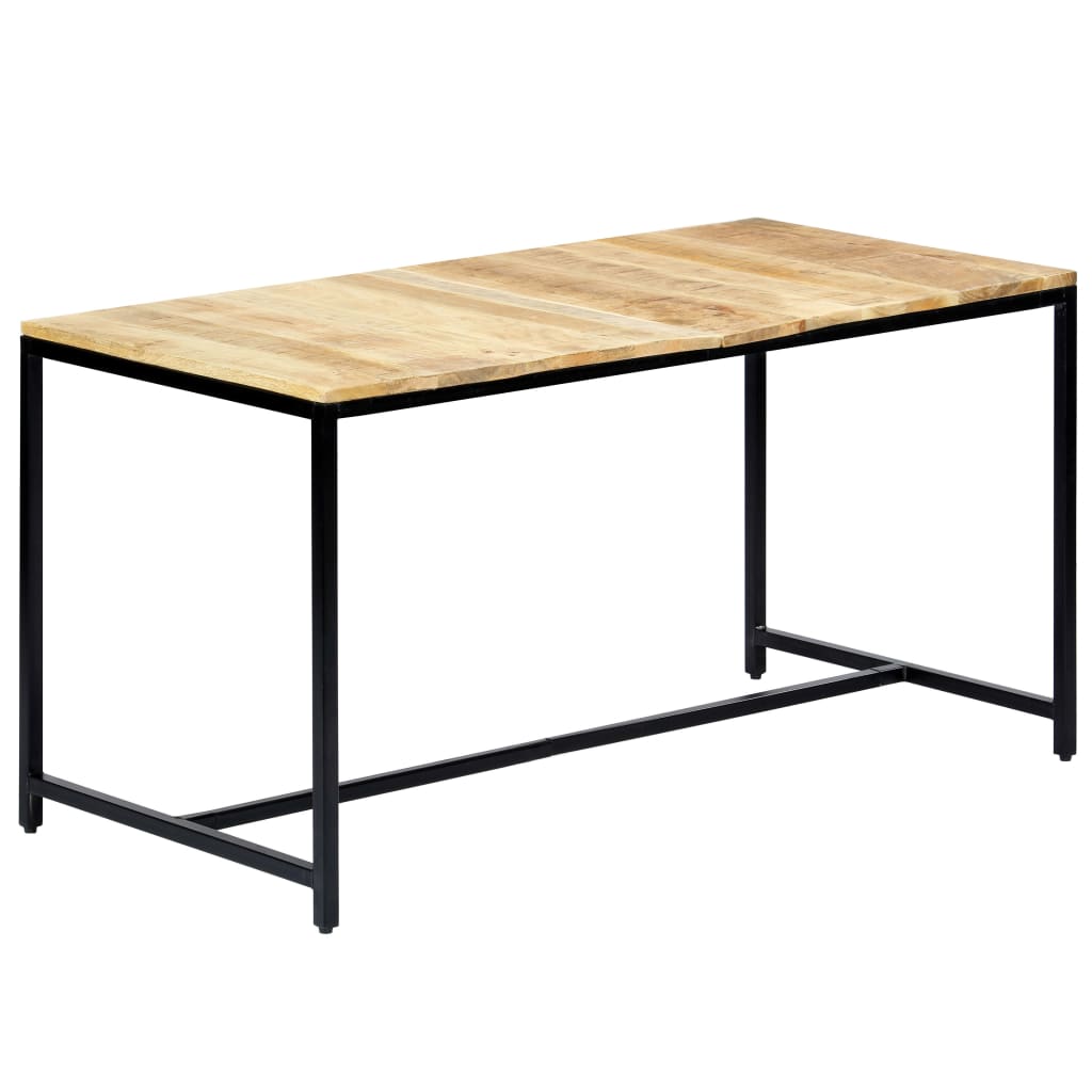 Dining Table 140x70x75 cm Solid Rough Mango Wood