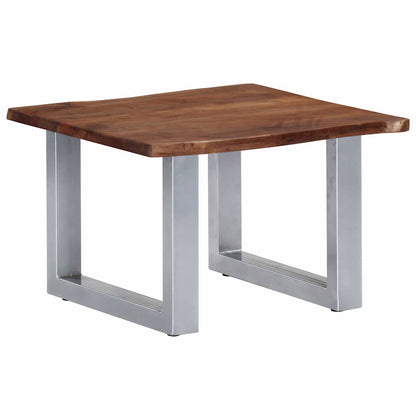 247826 vidaXL Coffee Table with Live Edges 60x60x40 cm Solid Acacia Wood