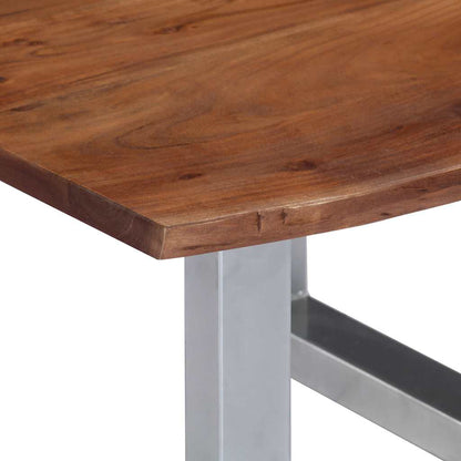 247826 vidaXL Coffee Table with Live Edges 60x60x40 cm Solid Acacia Wood