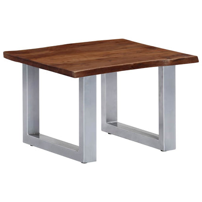 247826 vidaXL Coffee Table with Live Edges 60x60x40 cm Solid Acacia Wood